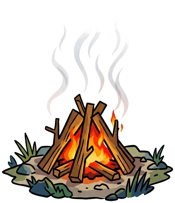 Lagerfeuer Glut